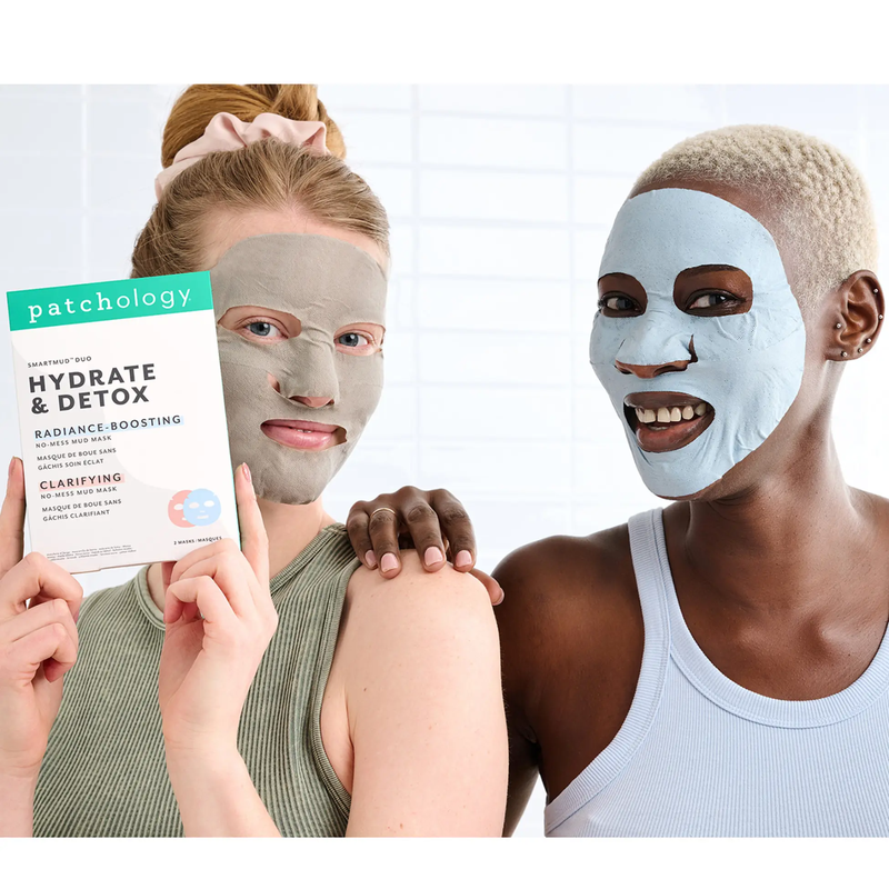 Набір масок Детокс + Зміцнююча SmartMud™ Duo Hydrate & Detox Sheet Masks Patchology PAT0073 фото