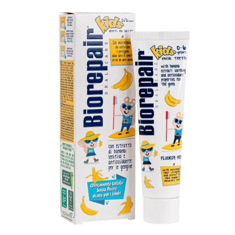 Дитяча зубна паста "Веселе мишеня" банан BioRepair Kids 0-6 Banana, 50 мл 8017331095492 фото