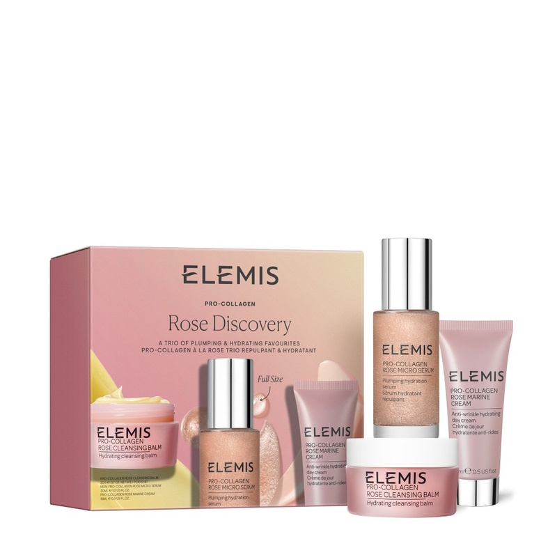 Тріо фаворитів для наповнення та зволоження шкіри з трояндою Elemis Kit: All About Rose Discovery 87693 фото