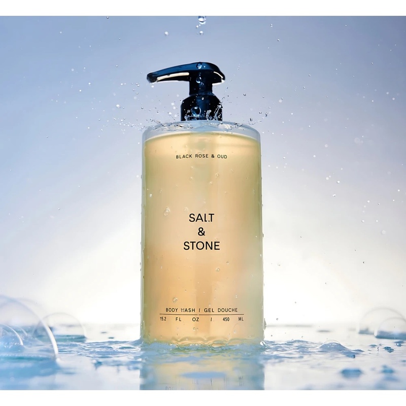 Антиоксидантний гель для душу з ароматом чорної троянди та уда Salt & Stone Body Wash Black Rose & Oud, 450 мл 711221983989 фото