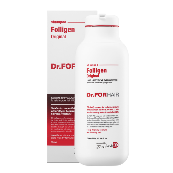 Зміцнюючий шампунь проти випадіння волосся Dr.FORHAIR Folligen Shampoo, 300 мл 8809485531038 фото