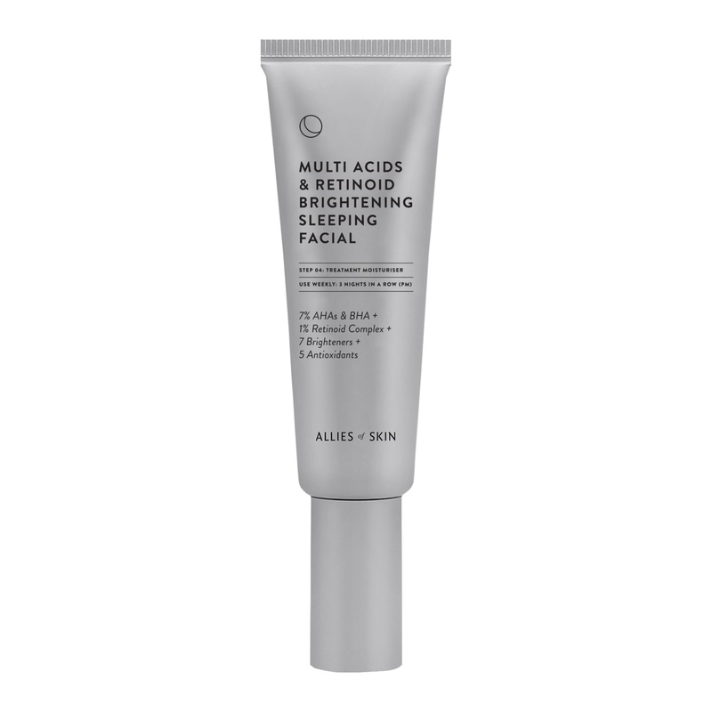 Нічний мультикислотний пілінг із ретинолом Allies of Skin Multi Acids & Retinoid Brightening Sleeping Facial, 50 мл 8885014071015 фото