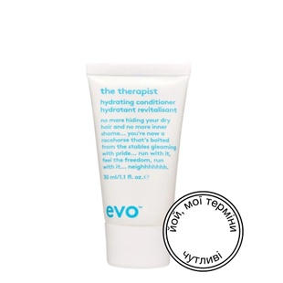 Зволожувальний кондиціонер для волосся Evo The Therapist Hydrating Conditioner Уцінка, 30 мл 54366876546 фото