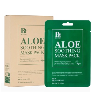 Набір 10 Масок з алое Benton Aloe Soothing Mask Pack, 23 мл * 10 шт 8809566990334 фото