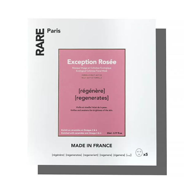 Набір з п’яти відновлюючих масок для обличчя RARE Paris Exception Rosée з керамідами, Омега 3 та 6 545687988989 фото