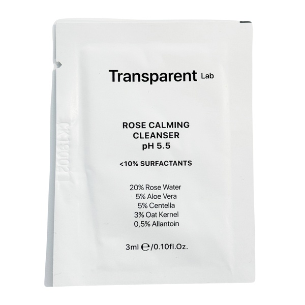 Ніжний гель для очищення обличчя Transparent-Lab Rose Calming Cleanser pH 5.5, 3 мл 43209/S фото