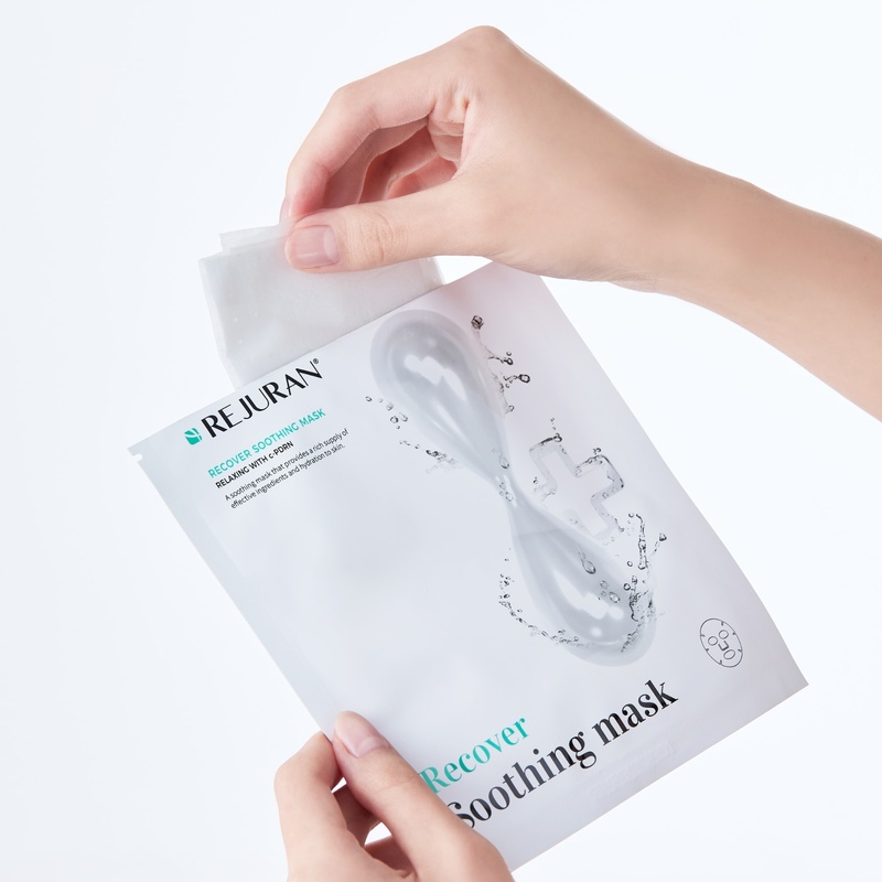 Заспокійлива маска для відновлення шкіри обличчя REJURAN Recover Soothing Mask, 5 шт 8806121400789 фото