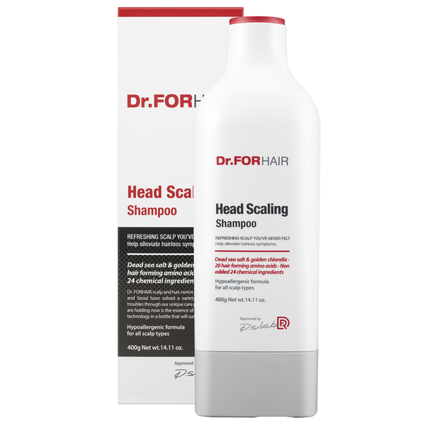 Шампунь з частинками солі для глибокого очищення шкіри голови Dr.FORHAIR Head Scaling Shampoo, 400 г 8809485532240 фото