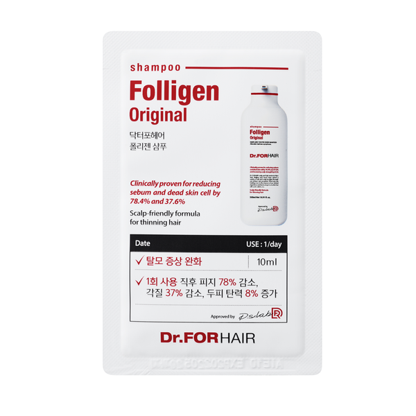 Зміцнюючий шампунь проти випадіння волосся Dr.FORHAIR Folligen Shampoo, 10 мл 8809485531144 фото