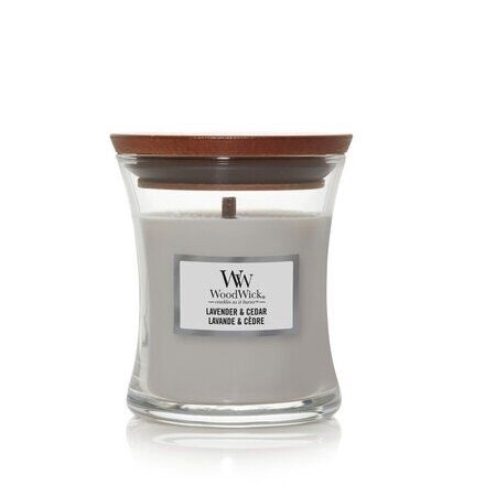 Ароматична свічка з ароматом лаванди і кипариса Woodwick Mini Lavender & Cedar 85 г 1666278E фото