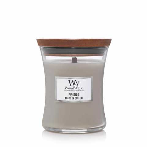 Ароматична свічка з ароматом копченого дерева та яблучної шкірки Woodwick Mini Fireside 85 г 98106E фото