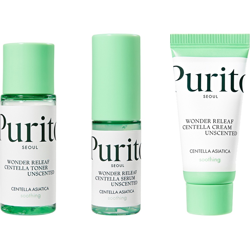 Набір мініатюр засобів з центеллою без олій Purito Seoul Wonder Releaf Centella Mini Kit Unscented 8809563100828 фото