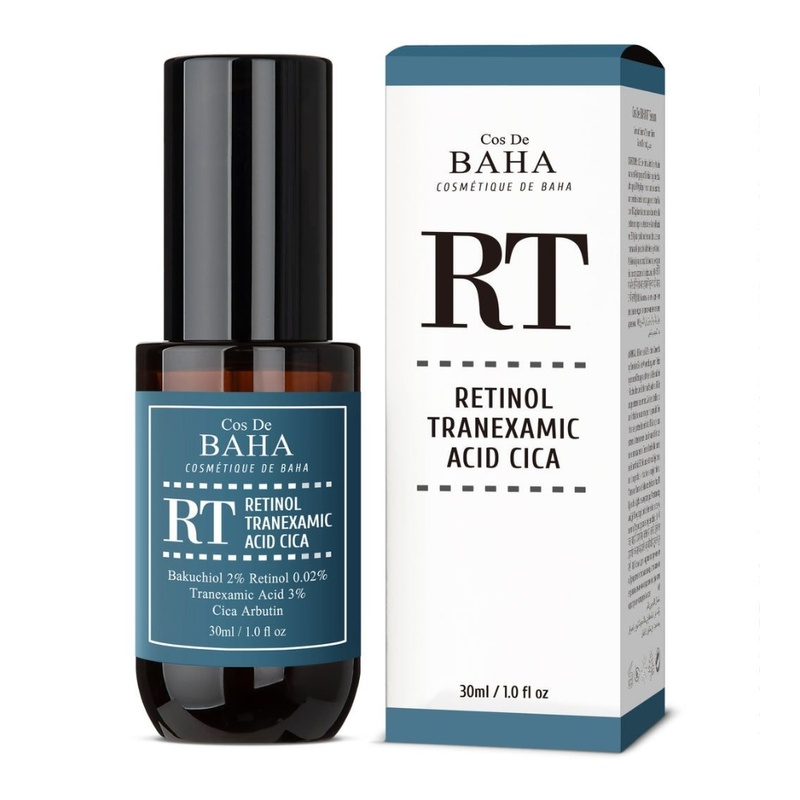 Сироватка з ретинолом та транексамовою кислотою COS DE BAHA Retinol & Tranexamic Acid Radiance Boost Facial Serum RT, 30 мл 8809240319222 фото