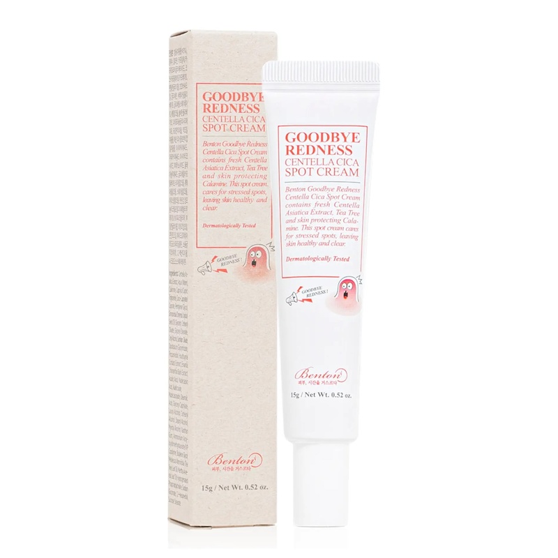 Крем для точкового застосування з центелою азіатською Benton Goodbye Redness Centella Spot Cream, 15г 8809566990563 фото