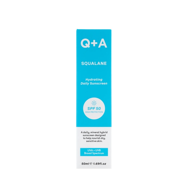 Зволожуючий сонцезахисний крем для обличчя Q+A Squalane Hydrating Daily Sunscreen, 50 мл 5060486267859 фото