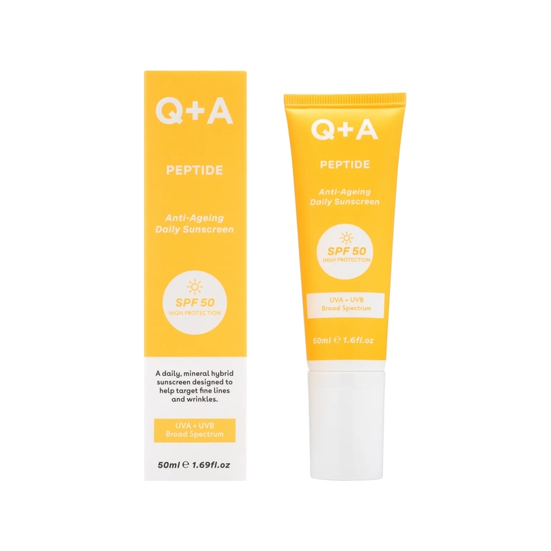 Антивіковий сонцезахисний крем для обличчя Q+A Peptide Anti-Ageing Daily Sunscreen, 50 мл 5060486267842 фото