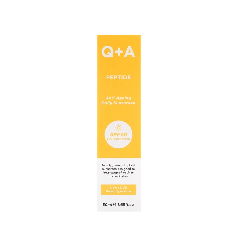 Антивіковий сонцезахисний крем для обличчя Q+A Peptide Anti-Ageing Daily Sunscreen, 50 мл 5060486267842 фото