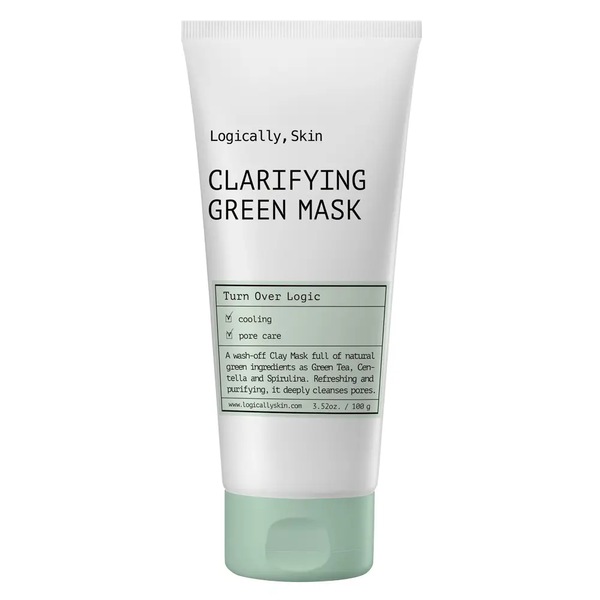 Очищувальна маска з глиною та спіруліною Logically, Skin Clarifying Green Mask, 100 г 8809645450308 фото