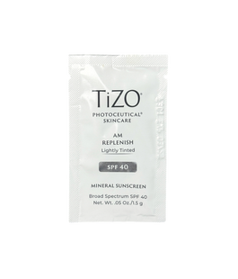 Крем денний поживний з легким відтінком TiZO Photoceutical Skincare AM Replenish Lightly Tinted SPF 40, 1,5 г SF108 фото