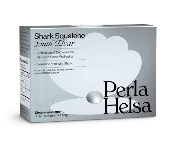 Сквален Еліксир молодості, 120 капсул Perla Helsa Shark Squalene Youth Elixir Dietary Supplement 4820225140185 фото