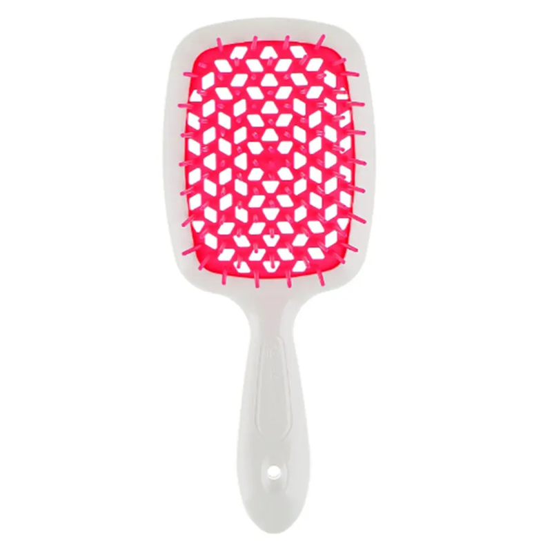 Гребінець для волосся Janeke 1830 Superbrush The Original Italian White Pink Mini 000034535 фото