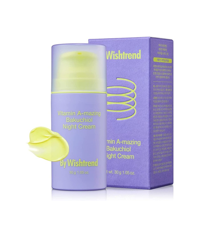 Нічний крем з ретинолом та бакучіолом By Wishtrend Vitamin A-mazing Bakuchiol Night Cream, 30 мл 54678 фото