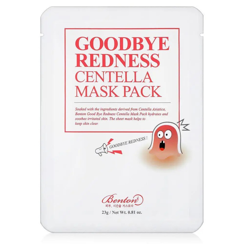 Маска з центелою азіатською Benton Goodbye Redness Centella Mask Pack, 1шт 8809566990310 фото