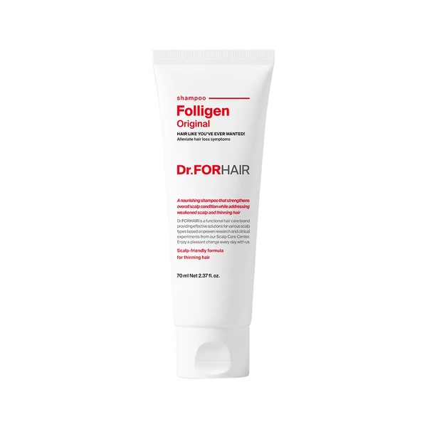 Зміцнюючий шампунь проти випадіння волосся Dr.FORHAIR Folligen Shampoo, 70 мл 8809485532981 фото
