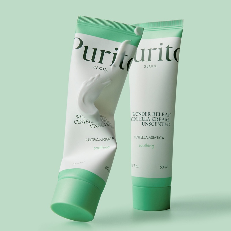 Крем для чутливої шкіри з центеллою без ефірних олій Purito Seoul Wonder Releaf Centella Cream Unscented, 50 мл 03285 фото