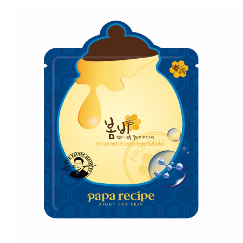 Зволожувальна тканинна маска з пептидами та екстрактом меду Papa Recipe Bombee Pepta Ampoule Honey Mask, 25 г 3236 фото