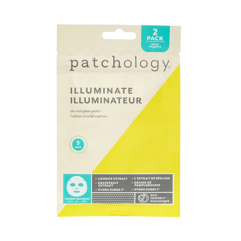 Маска для сяйва шкіри FlashMasque® Illuminate 5 Minute Sheet Mask Patchology, 2 шт PAT0014 фото