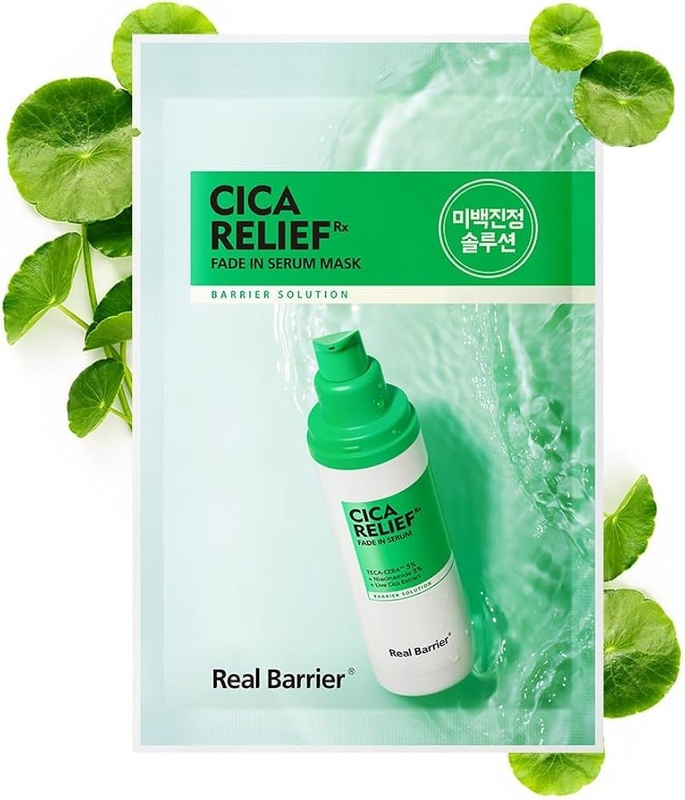 Маска тканинна заспокійлива Real Barrier Cicarelief Rx Fade In Serum Mask, 1 шт 000005559 фото