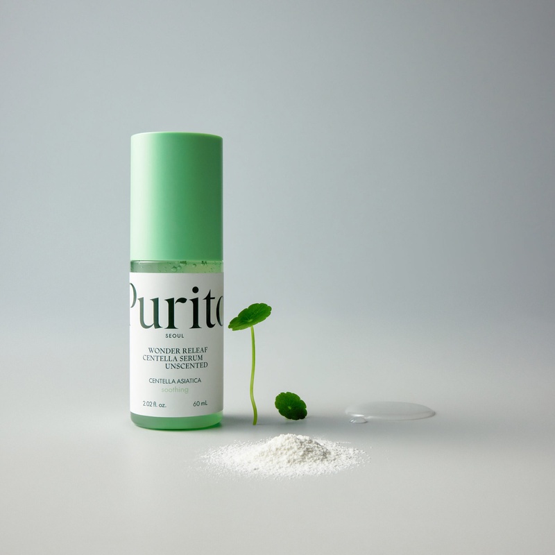 Заспокійлива сироватка з центеллою без ефірних олій Purito Seoul Wonder Releaf Centella Serum Unscented, 60 мл 03282 фото