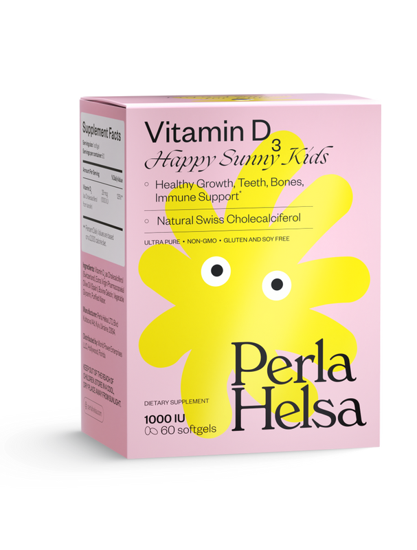 Вітамін Dз 1000 UI, 60 капсул Perla Helsa Vitamin D3 1000 UI Happy Sunny Kids Dietary Supplement 4820225140178 фото