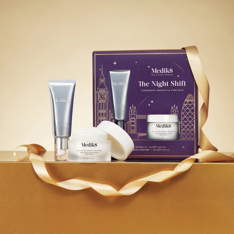 Лімітований новорічний набір Medik8 The Night Shift Overnight Smooth & Firm Duo Kit P11485 фото