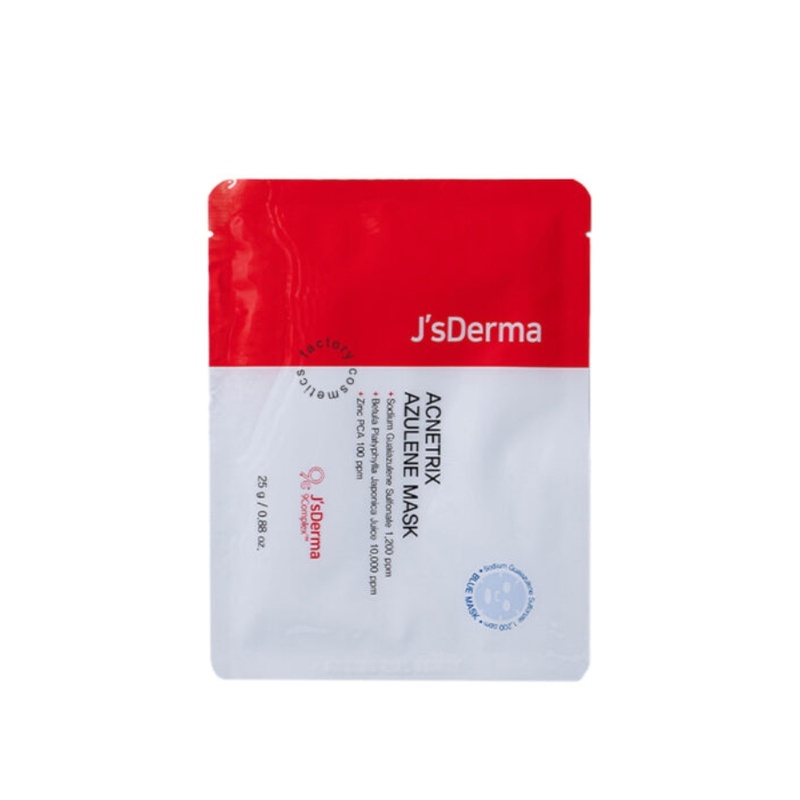 Маска тканинна заспокійлива з азуленом J’sDerma Acnetrix Azulene Mask, 1 шт 05062 фото