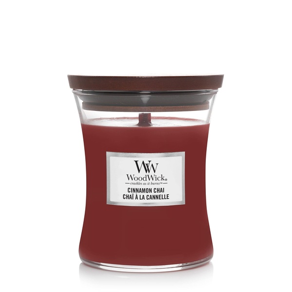 Ароматична свічка з ароматом ванілі і кориці WOODWICK Cinnamon Chai, 85 г 98104Е фото