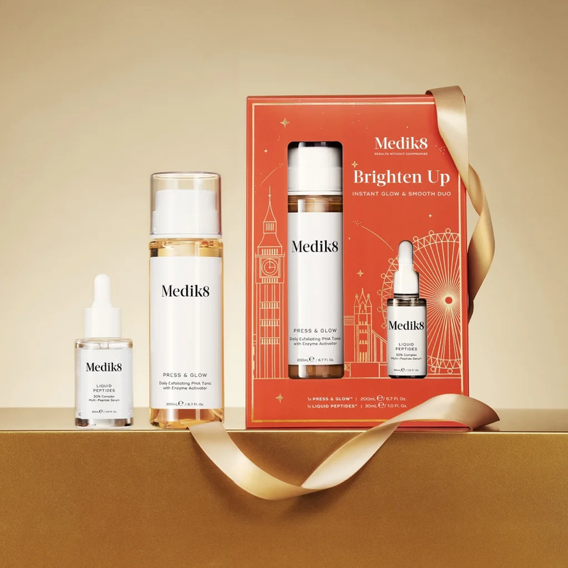 Лімітований новорічний набір Medik8 Brighten Up Instant Glow & Smooth Duo Kit P11488 фото