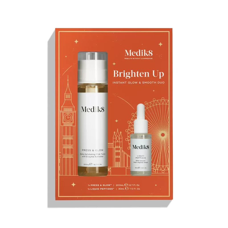 Лімітований новорічний набір Medik8 Brighten Up Instant Glow & Smooth Duo Kit P11488 фото