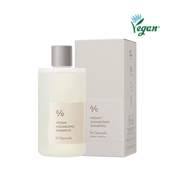 Зволожувальний веганський шампунь для ламкого та пошкодженого волосся Dr.Ceuracle Vegan Aquarizing Shampoo, 300 мл 8806133615928 фото